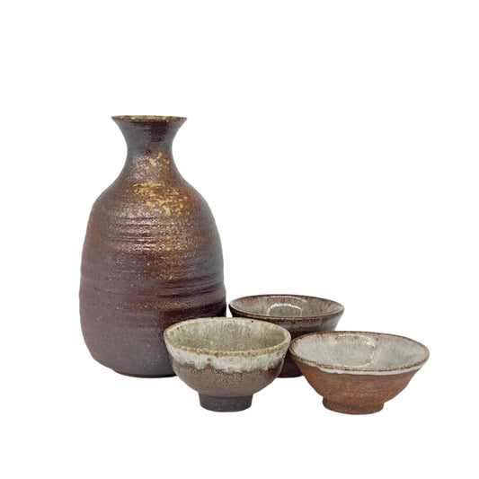 Sake Bottle Set With Cups